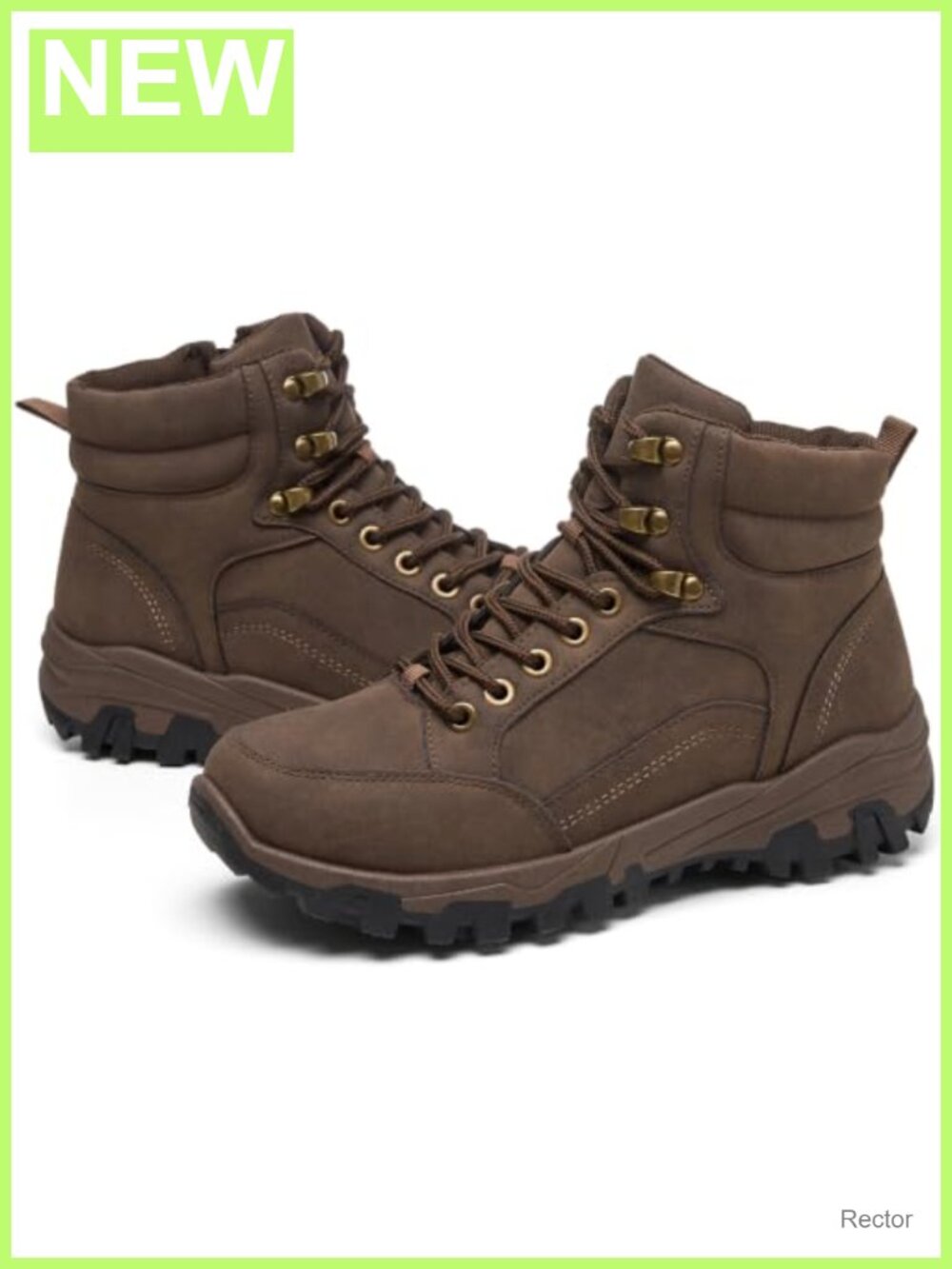 Women's Vegan Leather Combat Ankle Boots Side Zipper Lug Sole